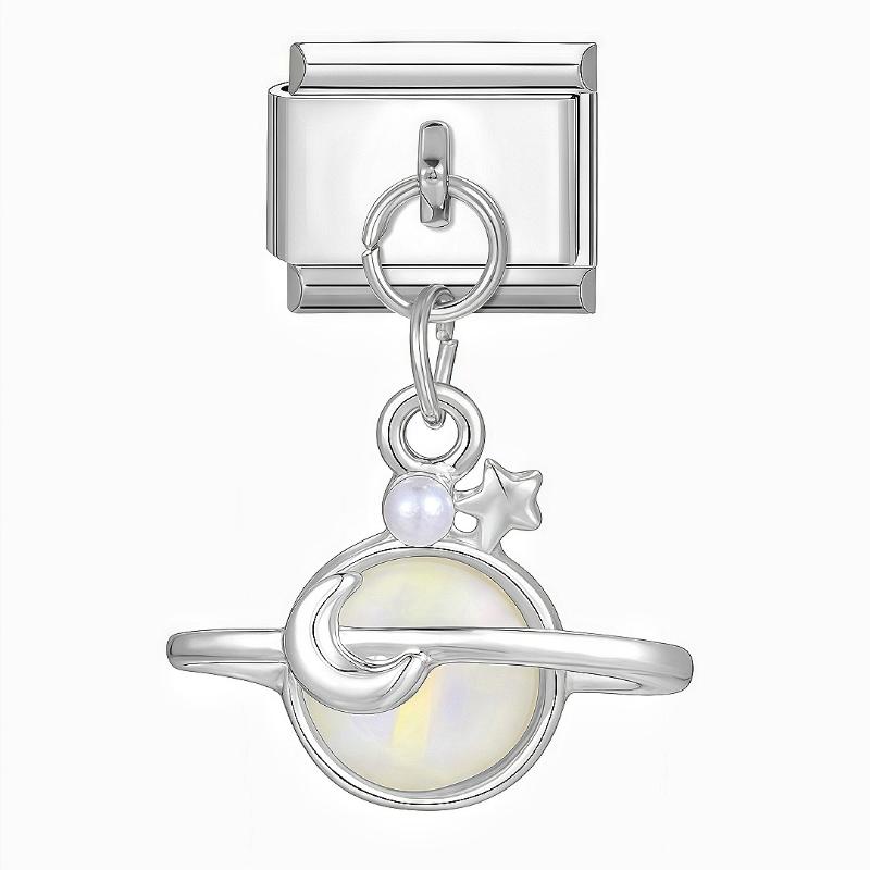 Italian Charm Bracelet Charms Dreamy Moon Butterfly Starfish Shell Pendant Diy Removable Module Link Bracelet Accessories Gifts