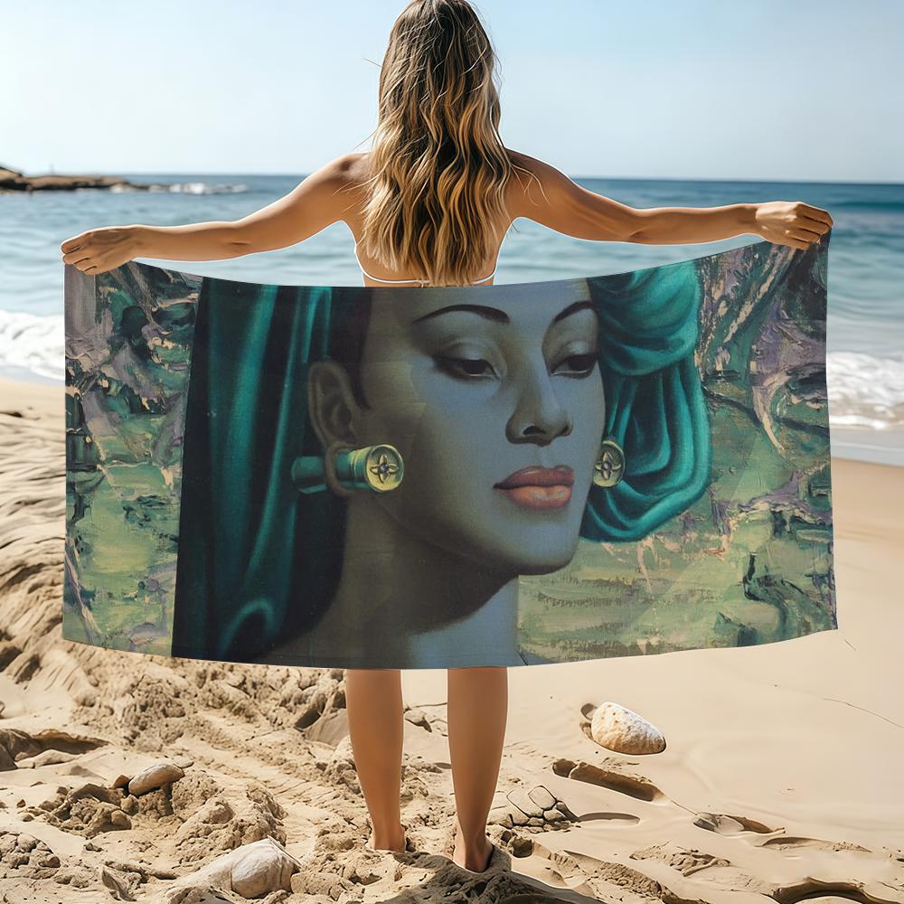 

Art V-VladimirS Funny T-Tretchikoff Towel Beach Towel Oversized Quick Dry Towel Absorbent Soft Swim BeachTowels for Men Women W30*H60(CM)