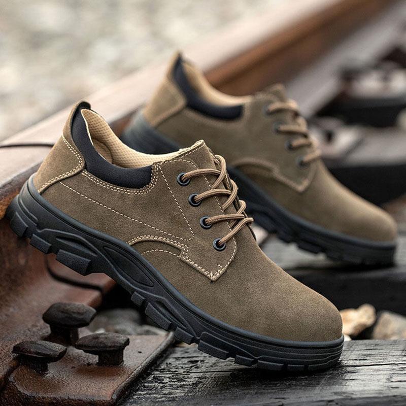 

Oulylan New Safety Shoes Lightweight Breathable Anti Smashing Anti Piercing Steel Toe Wear-Resistant Welding Work Shoes 45