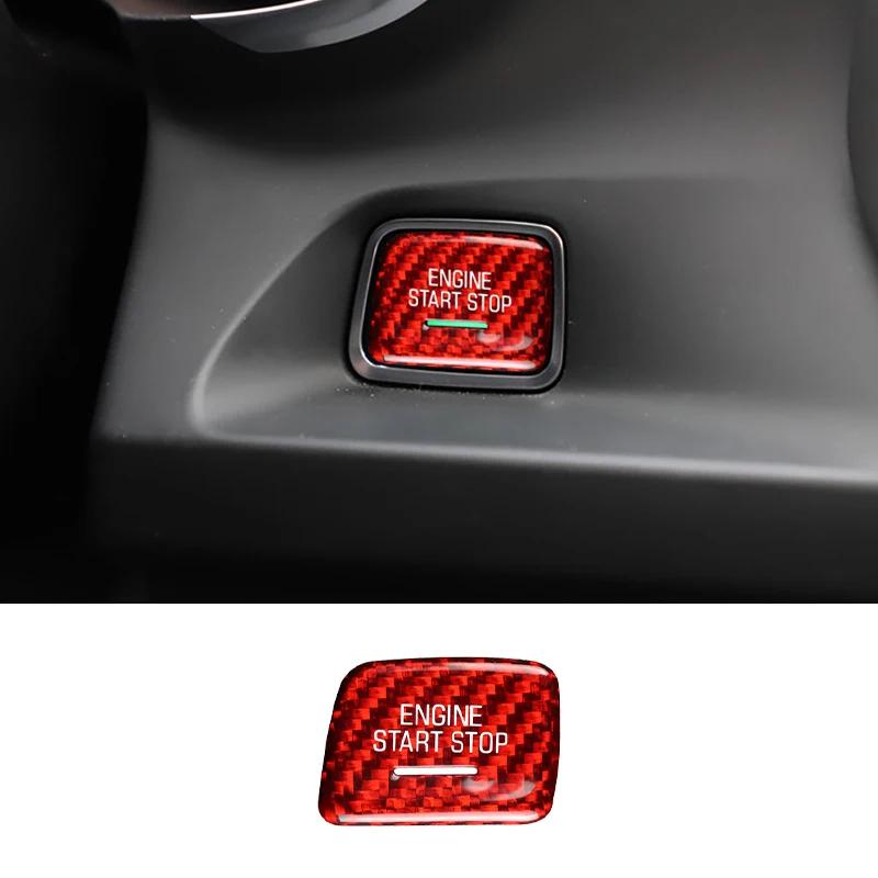 For Chevrolet Camaro 2016-2019 Car Ignition Start Button Cover Decorative Sticker Carbon Fiber Modification Accessories