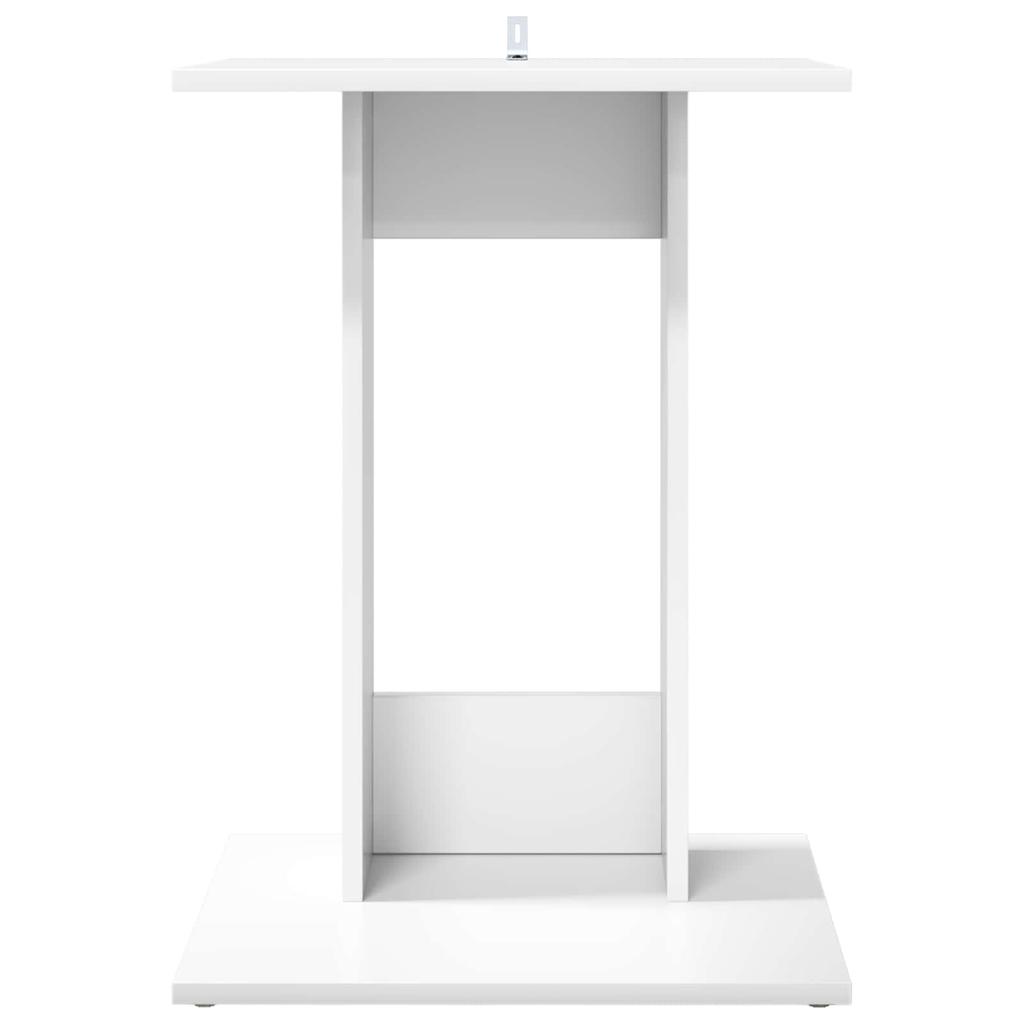 Side Table White 45 X 40 X 62.5 Cm Engineered Wood