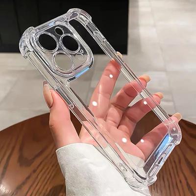 Funda Transparente de Lujo a Prueba de Golpes para iPhone 16 15 16e 14 Plus 13 12 11 Pro Max X XS XR Funda Acrílica Transparente Dura