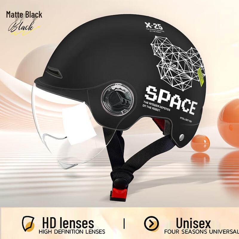 Lishistart Electric Scooter Motorcycle Half Helmet One Size