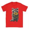Unisexs TShirts Raccoon Holding Sunflower Cute Flower Mothers Day 100 Cotton Tees Short Sleeve  T Shirts O Neck Tops Party