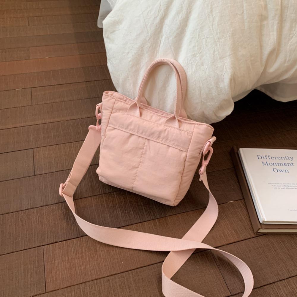 Simple Harajuku Style Women Shoulder Sling Bag Solid Color Going To Work Handbag Lightweight Crossbody Bag For Students Girls