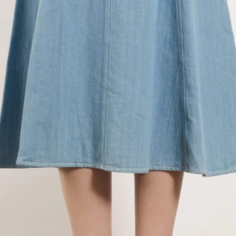 Bcbg Denim Pleated Skirt B5m3s202