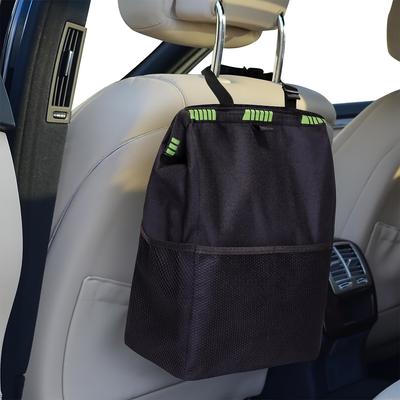 Pattumiera per Auto di Grande Capacità, Sacchetto Rifiuti Impermeabile in Tessuto Oxford con 4 Tasche, Design Pieghevole per Facile Riposizionamento, Resistente e Portatile per il Campeggio