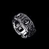 Men's Retro Crosses Rings Punk Hip Hop Jewelry Adjustable Gothic Accessory for Independent Fashion Styles