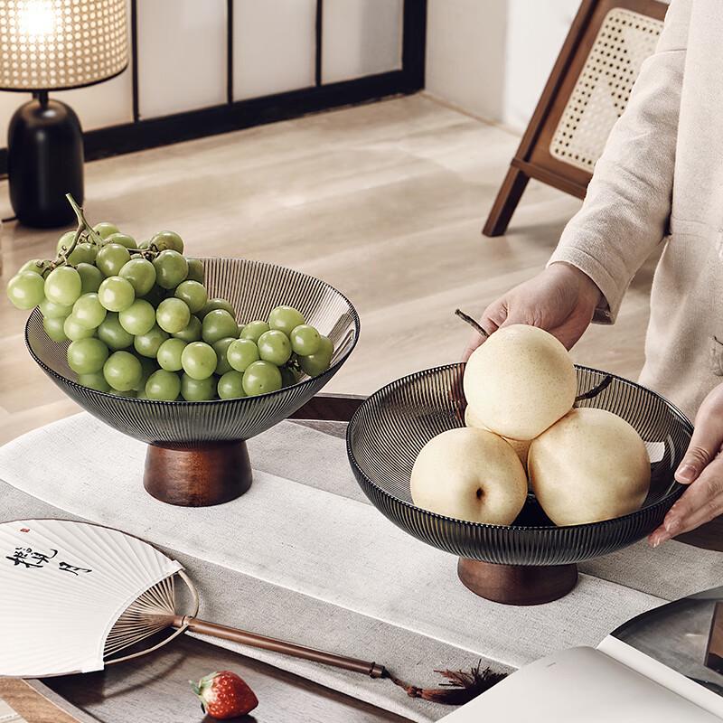 Elegant New Chinese Style Glass Fruit Bowl