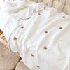 GPPNKC Baby Cartoon Embroidered Muslin Nap Blanket