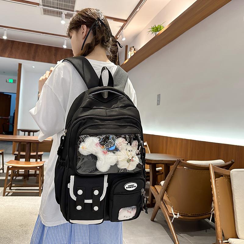 College Style Schoolbag Junior High School Students Lightweight Backpack Commuter Large Capacity Backpack