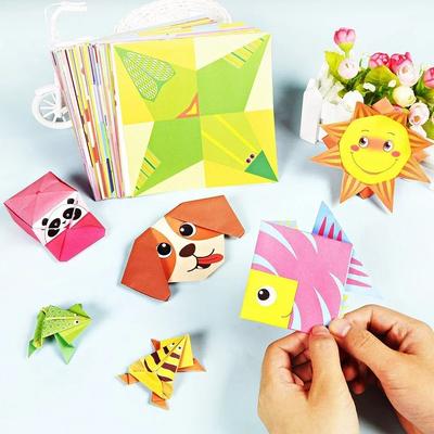 54 stránek Montessori hračky DIY dětská řemeslná hračka 3D kreslená zvířátka Origami ruční práce papírové umění výukové vzdělávací hračky pro děti