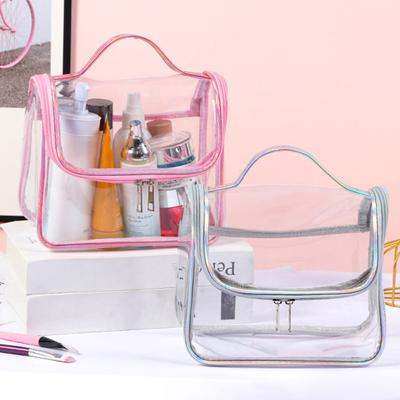 Kosmetiktasche im Ins-Stil, PVC, transparent, langlebig, wasserdicht, geräumig, Make-up-Tasche für Reiseaufbewahrung, Zubehör