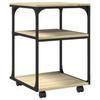 Printer Stand with 3 Shelves Sonoma Oak Finish 43 x 48 x 64 cm Particleboard