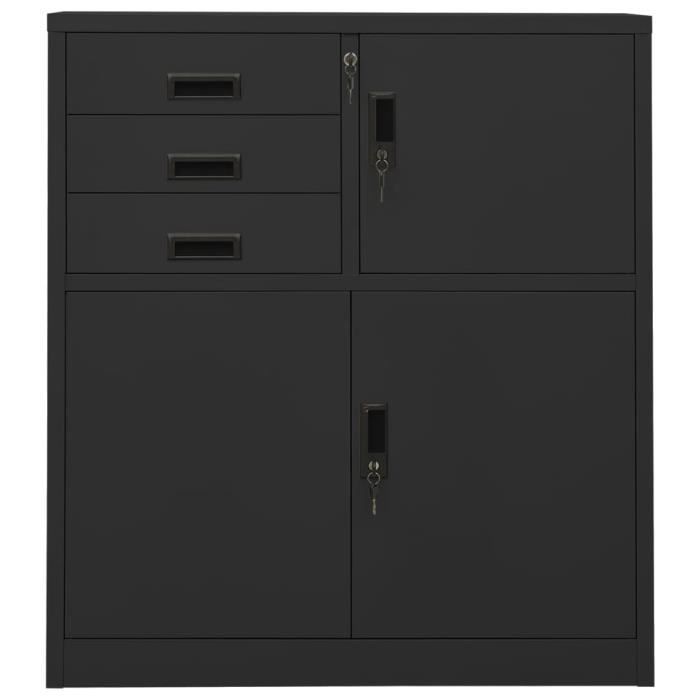 VidaXL Office Cabinet, Anthracite 90x40x102 Cm Steel