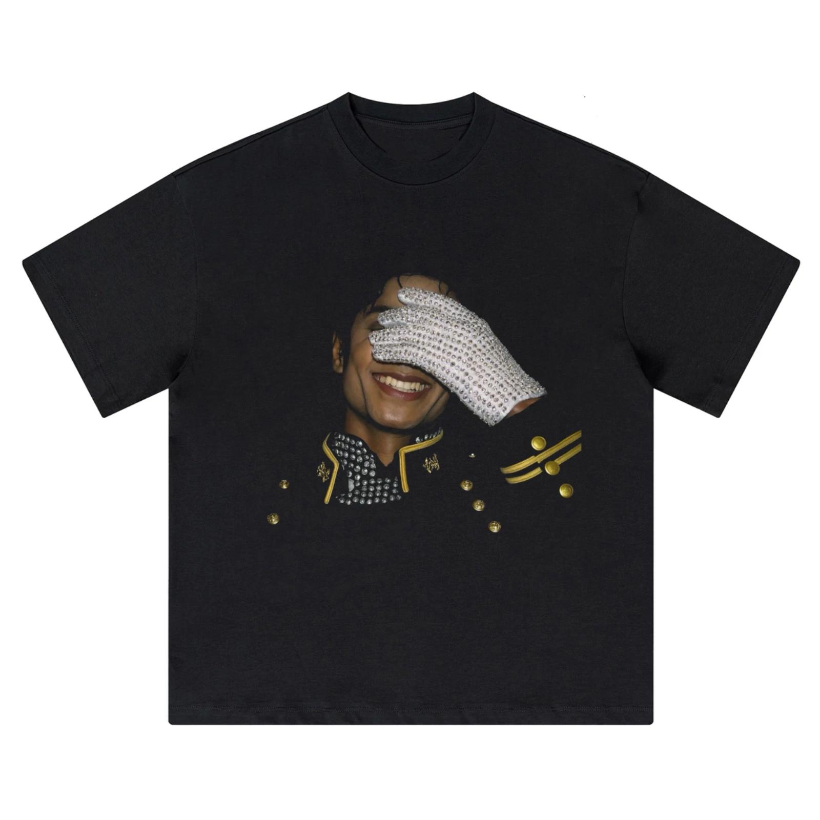 Майкл Джексон MJ Перчатка Винтажная Свободная Футболка оверсайз стритвир 2XL