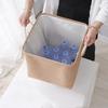 Modern Minimalist Linen Storage Basket  Square Folding Dirty Clothes Basket  Household Large Capacity Handheld Storage Basket