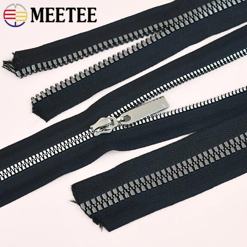 Meetee 1-5Meters 3# 5# 8# 10# 15# Resin Zipper Black Continuous Zippers By Meter Down Jacket Zip Closure Repair Sewing Material