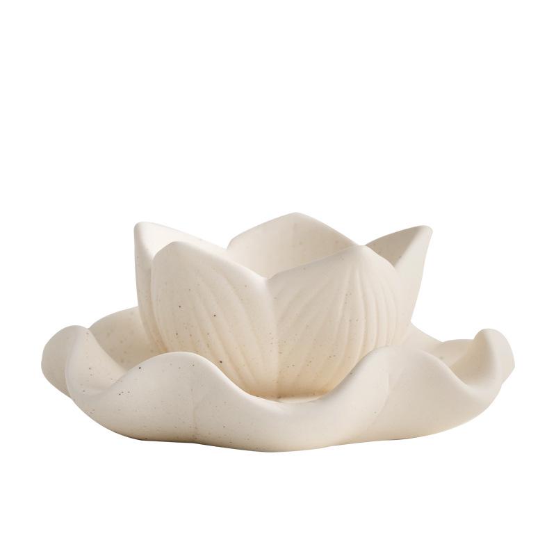 Lotus Keramik Kerzenhalter für Buddha Heimdekoration