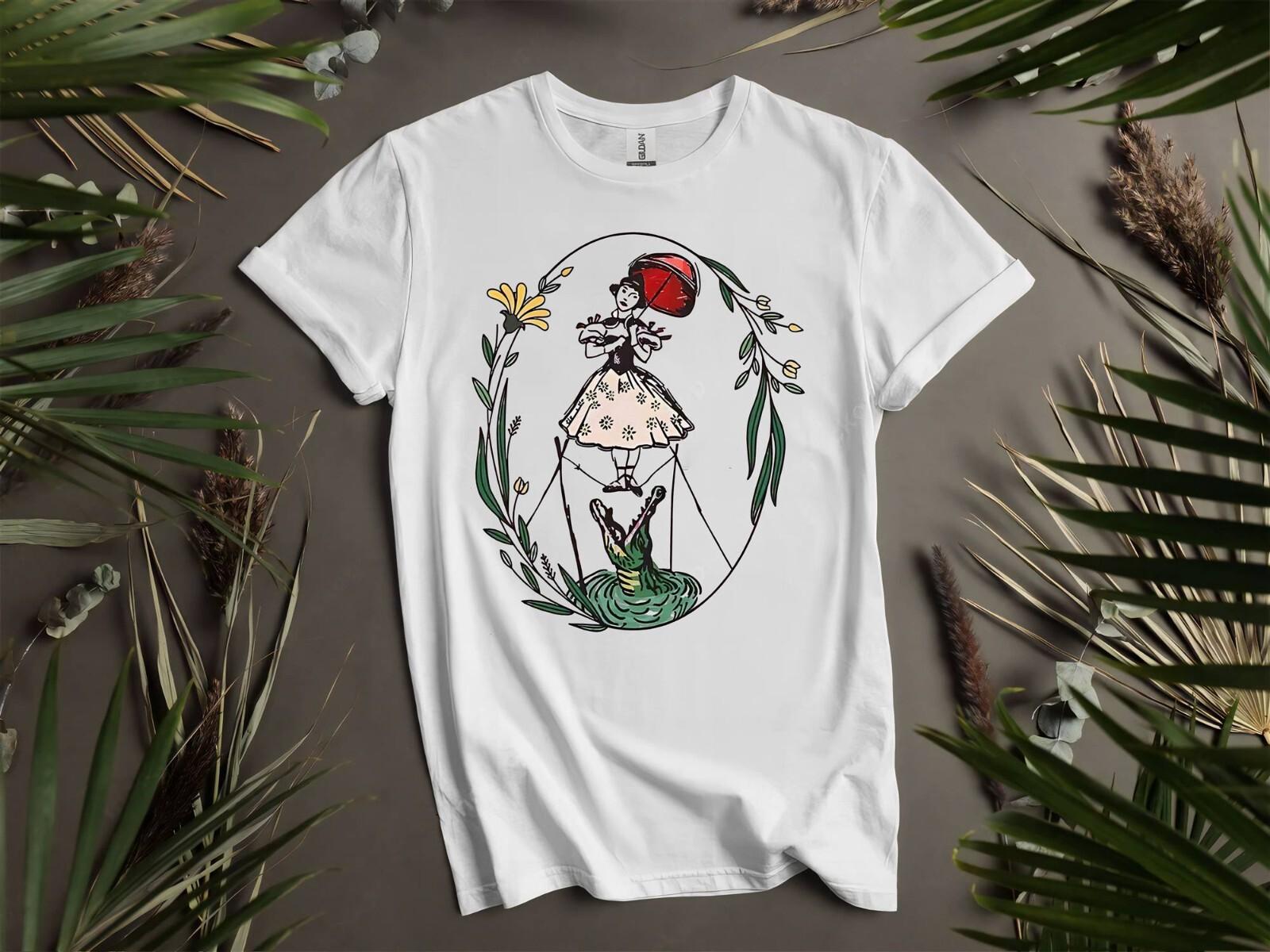 Lady On Tightrope Girl Walker T-Shirt Mens Womens Tees Top T Shirt Mens Womens Tees Top Men Women Unisex Tshirt K529 L