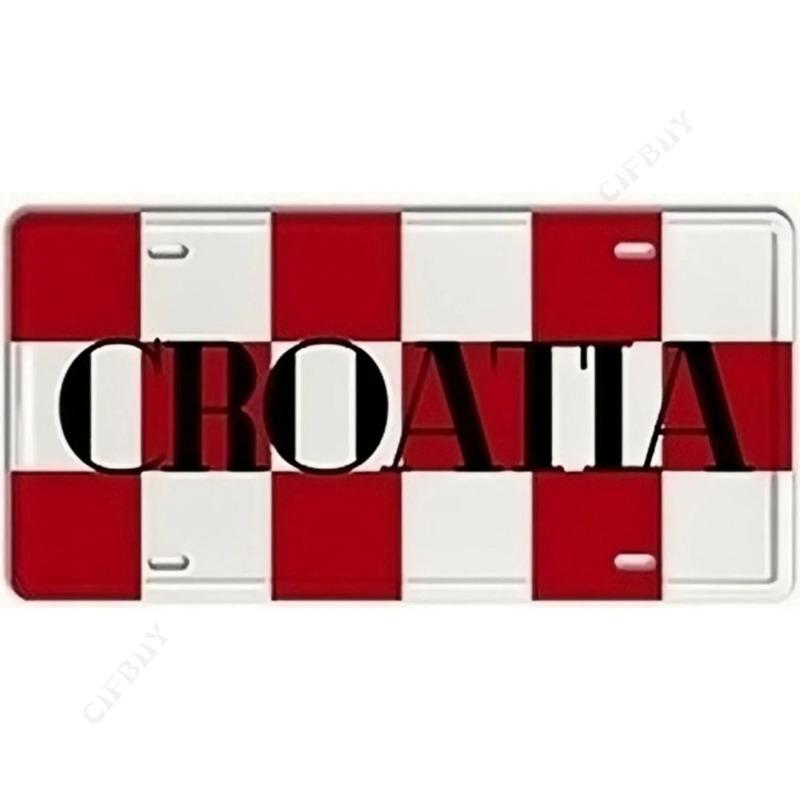 Souvenir Metal License Plate, Custom Auto Sign 15x30cm