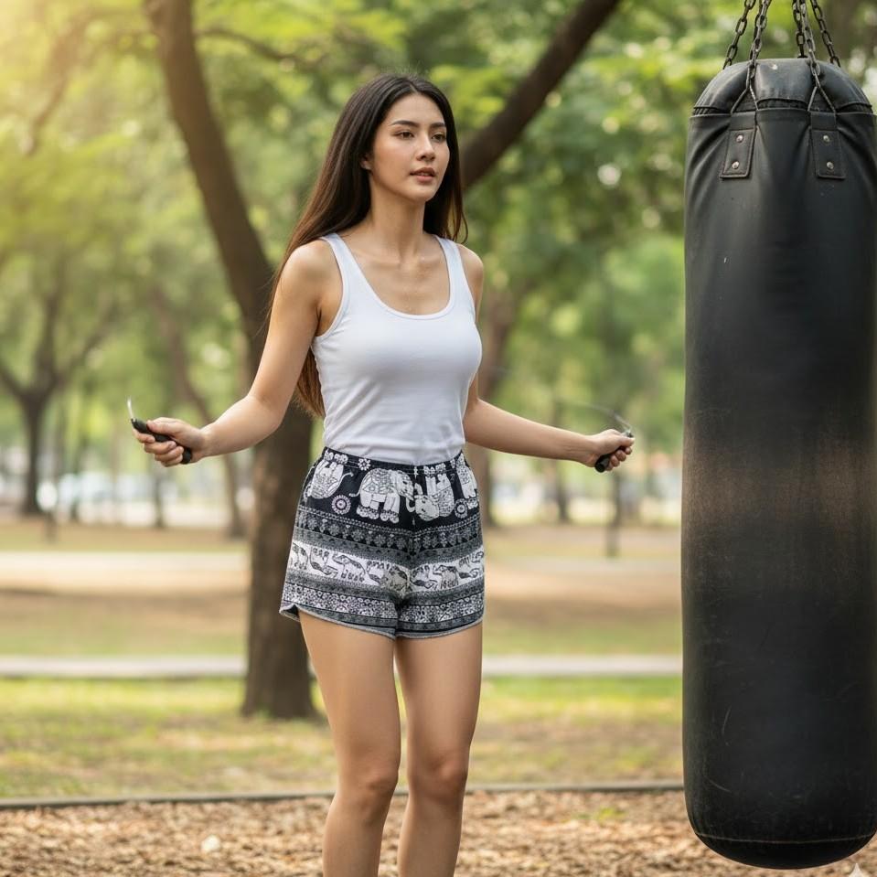 Women Sexy Elephant Pants Boxing Shorts Training Kickboxing Muay Thai Print Quick Dry Martial Art Boxer Kid Fighting Fitness Sport Gym Workout