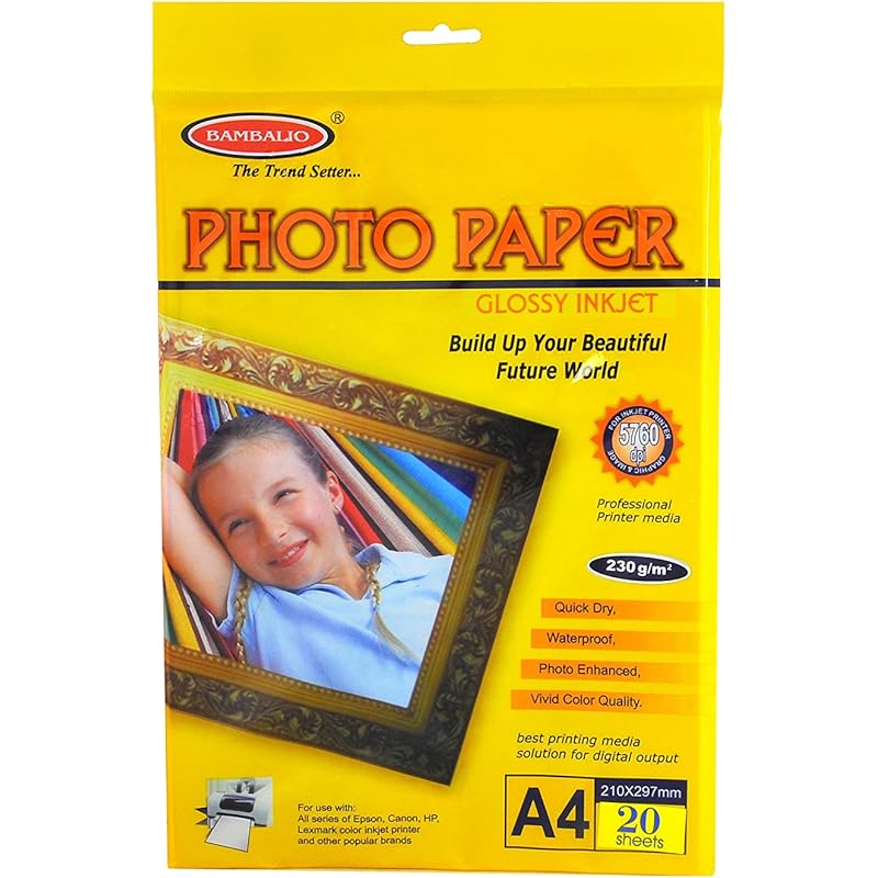Bambalio Bpg -230-20 Classic Glossy Photo Paper, 230Gsm, 40 Sheets A4 Size