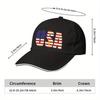 American flag print baseball cap 100 polyester lightweight adjustable sports cap sun protection hardtop for golf and casual