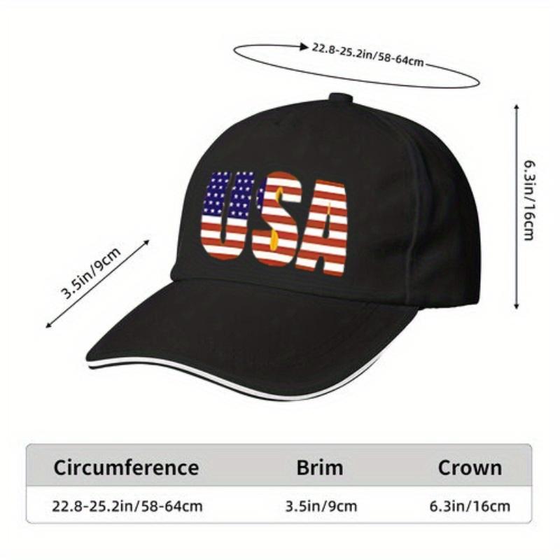 American flag print baseball cap 100 polyester lightweight adjustable sports cap sun protection hardtop for golf and casual