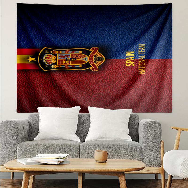 Spain FC Crest Printed Printed Tapestry, for Bedroom,Livingroom, Dormitory, Large Wall Decor, Fabric Decor Fan Birthday Gifts