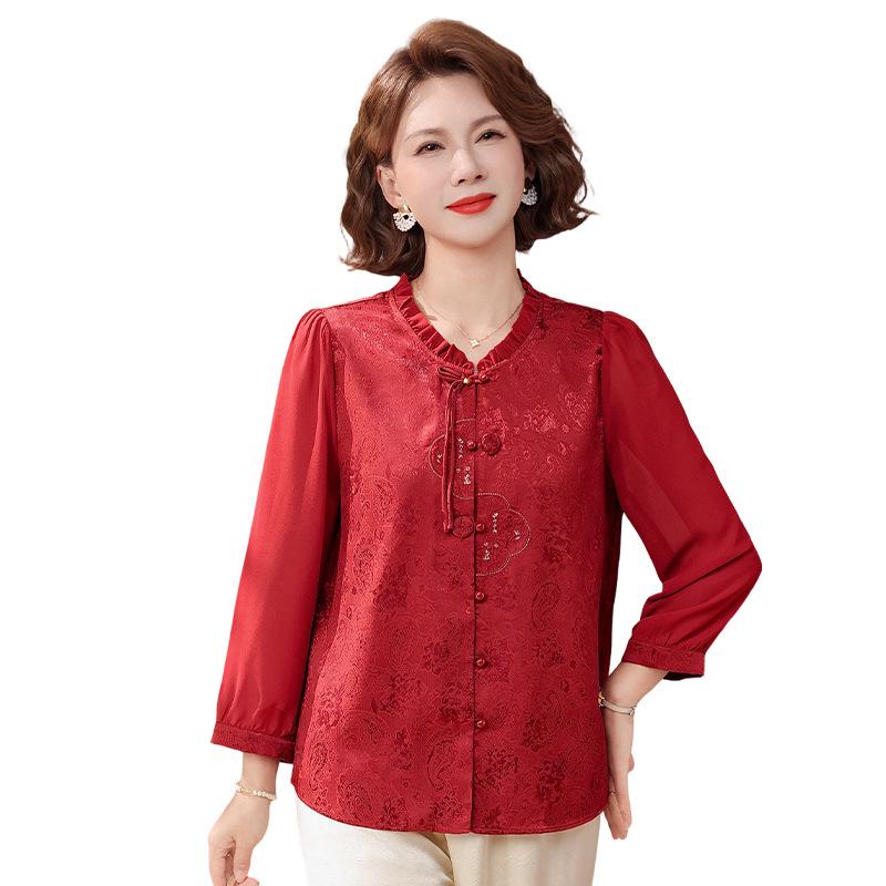 2026 Summer Fashion Slimming Top - Age-Reducing Casual Mother's Shirt