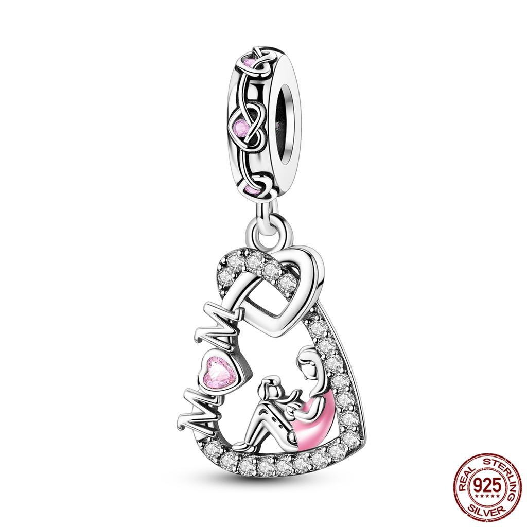 New In MotherS Day Copper Charm Mom Mother Family Charm Bead Fits Genuine Bracelets DoItYourself Woman Jewellery Gifts