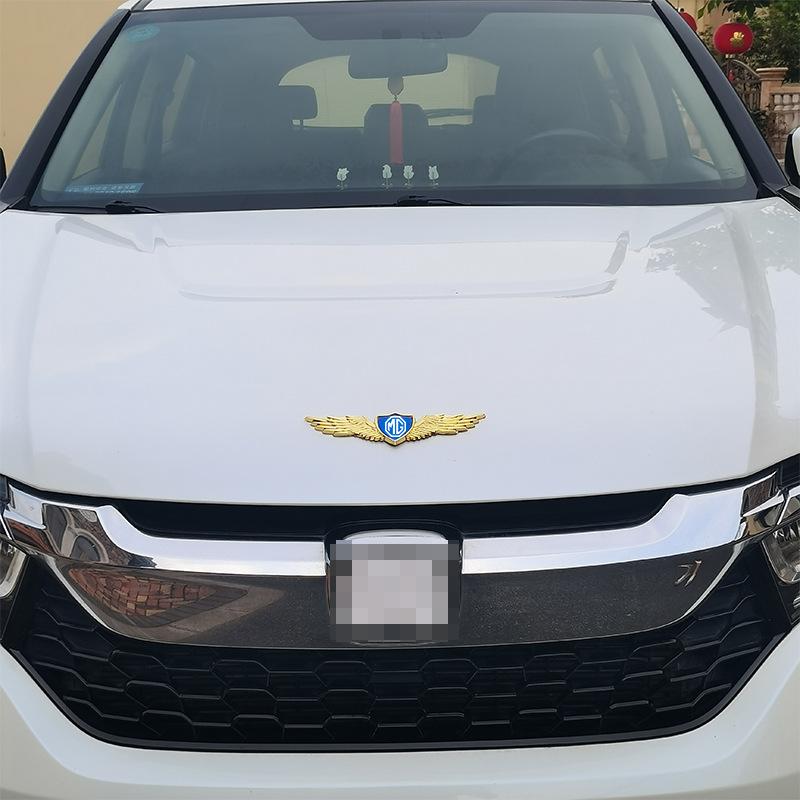 For MG Car Trophy GS TF ZR ZS ES HS Morris ONE GT 3SW MARVEL EZS MG6 MG3 MG4 MG5 MG7 Front hood Emblem Eagle wing Badge Stickers bso1