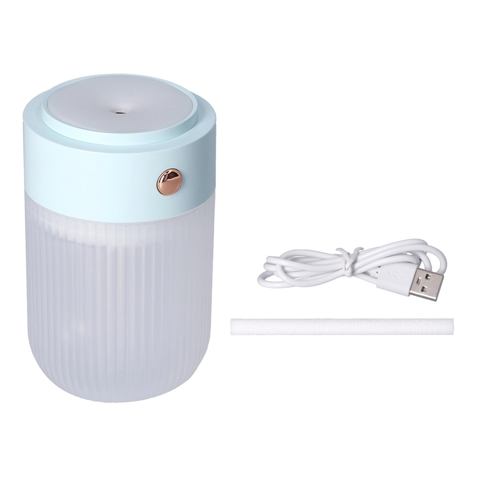 

Cool Mist Humidifier Mini Portable 250mL USB Ultra Quiet Diffuser with Colorful Night Light синій