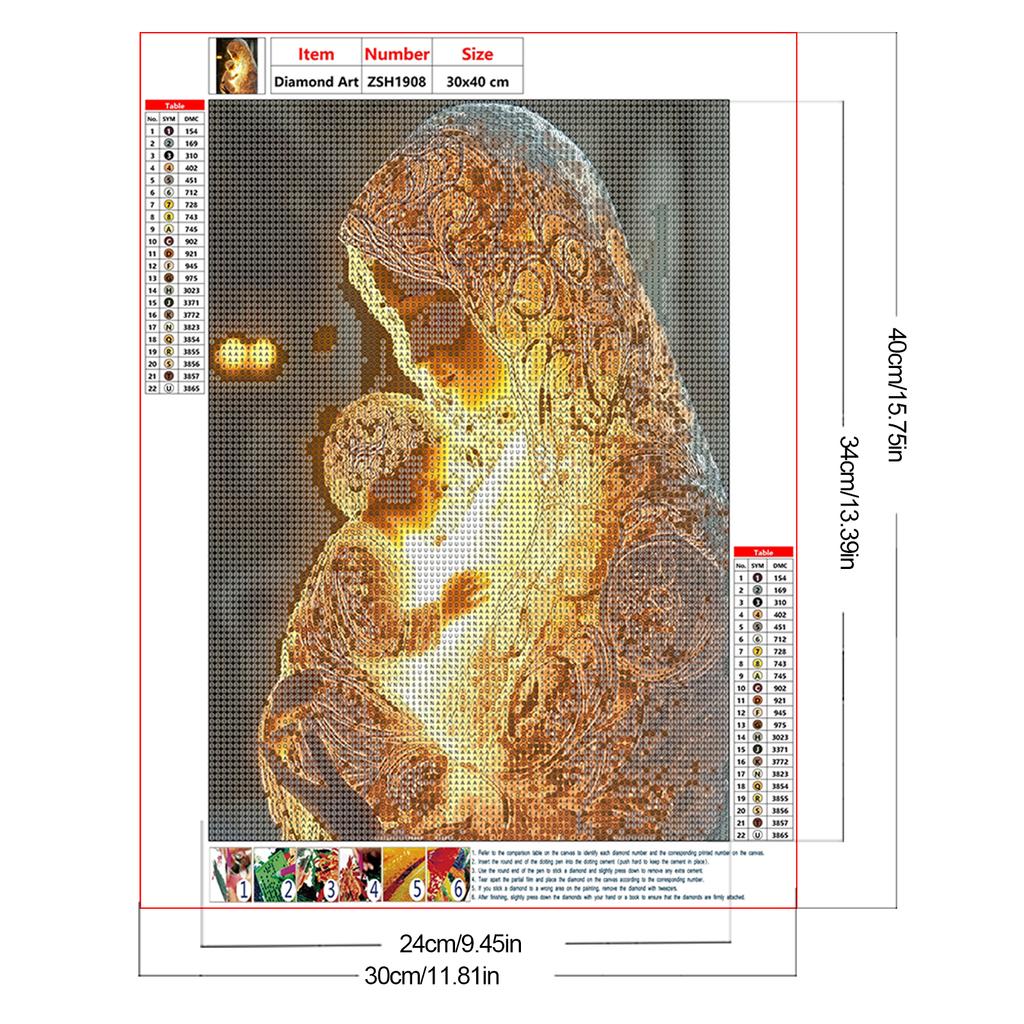 Glowing Lady Full DIY 5D Round Drill Gem Art Diamond Painting Kits for Adults Home Decor Art Diamond Painting 11.81x15.75in