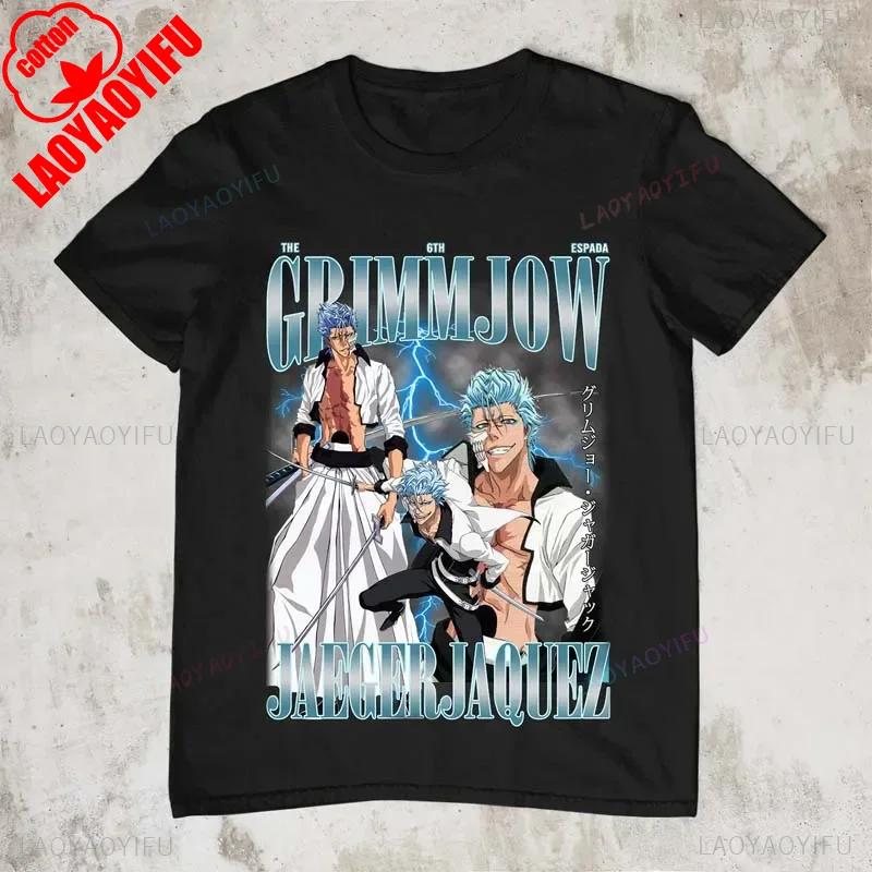 Japan Anime Bleach Ichigo Kurosaki T Shirt Men Fashion T-shirt Short Sleeve Vintage Cartoon Tshirt Harajuku Tops Cotton Clothes