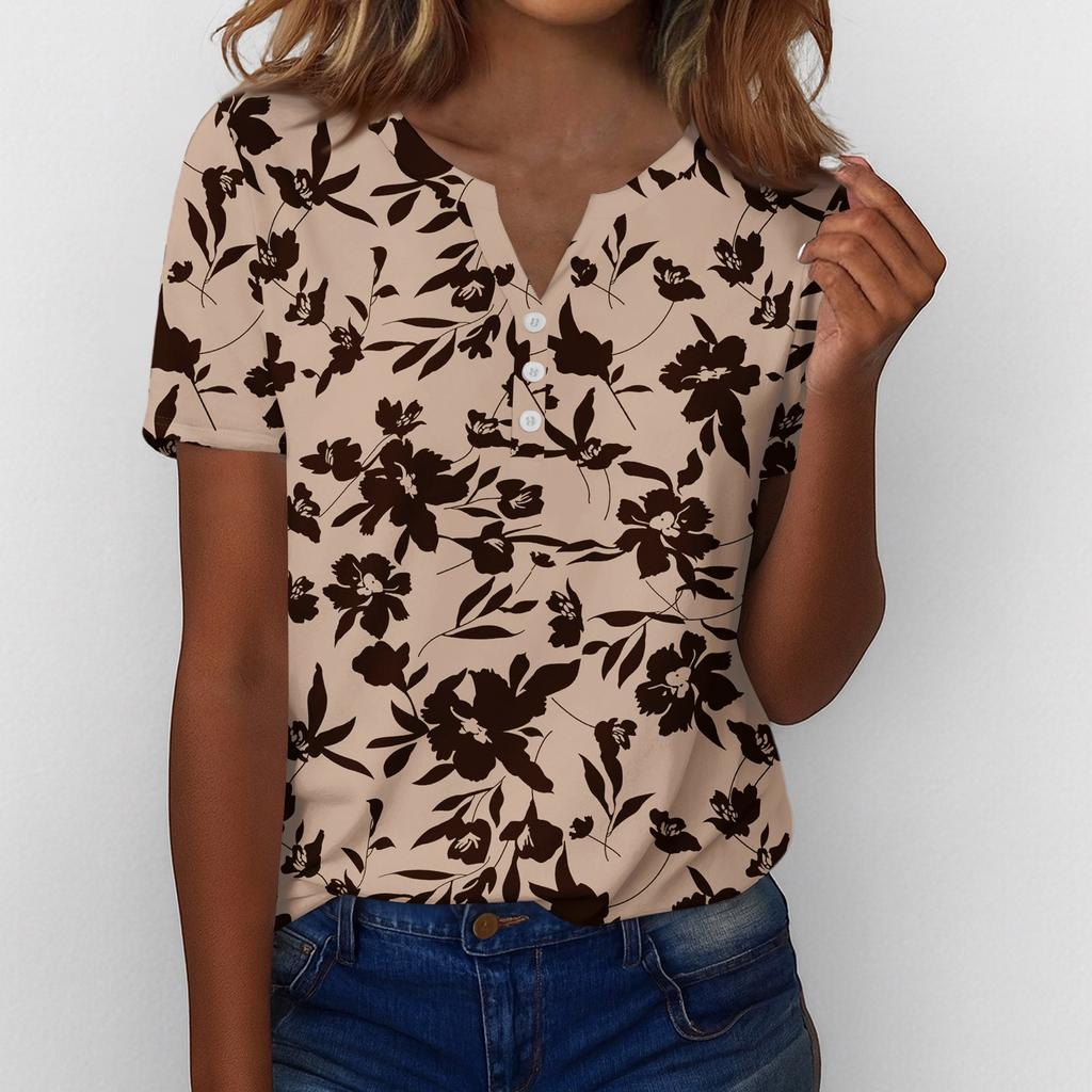 Summer Tops For Women Button Down Blouses For Women Dressy Casual V Neck T Shirts