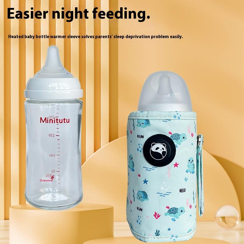 USB car bottle insulation cover portable milk thermostat outdoor constant temperature heating milk bottle insulation cover