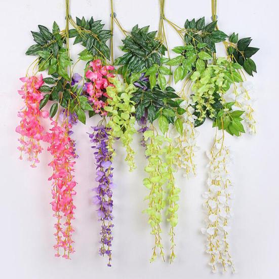 Vine Wisteria Artificial Flowers Wedding Arch Gazebo Decoration Home Garland