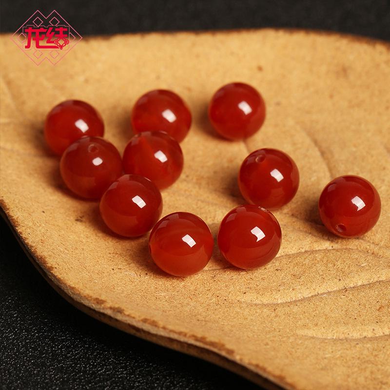 

Dragon Knot Red Agate Bracelet Loose Beads, DIY Jewelry Accessories, Sizes 4-16MM. Pack of 10