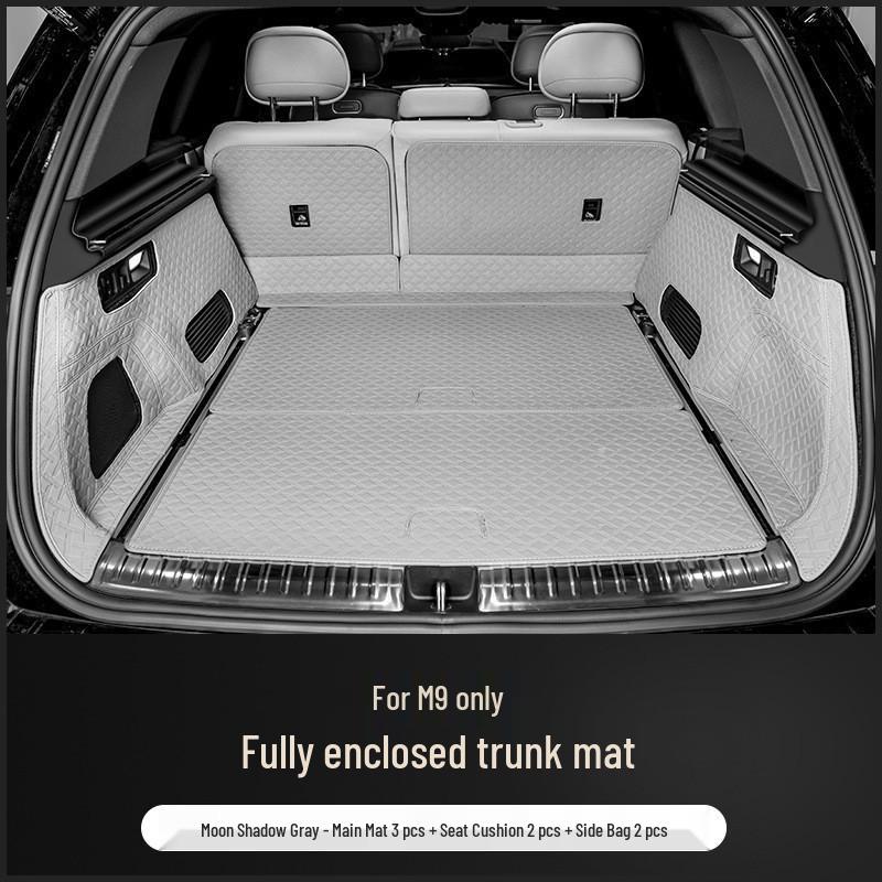 Full Coverage Nappa Leather Trunk and Backrest Mat for 2024/25 AITO M9 Five/Six-Seater