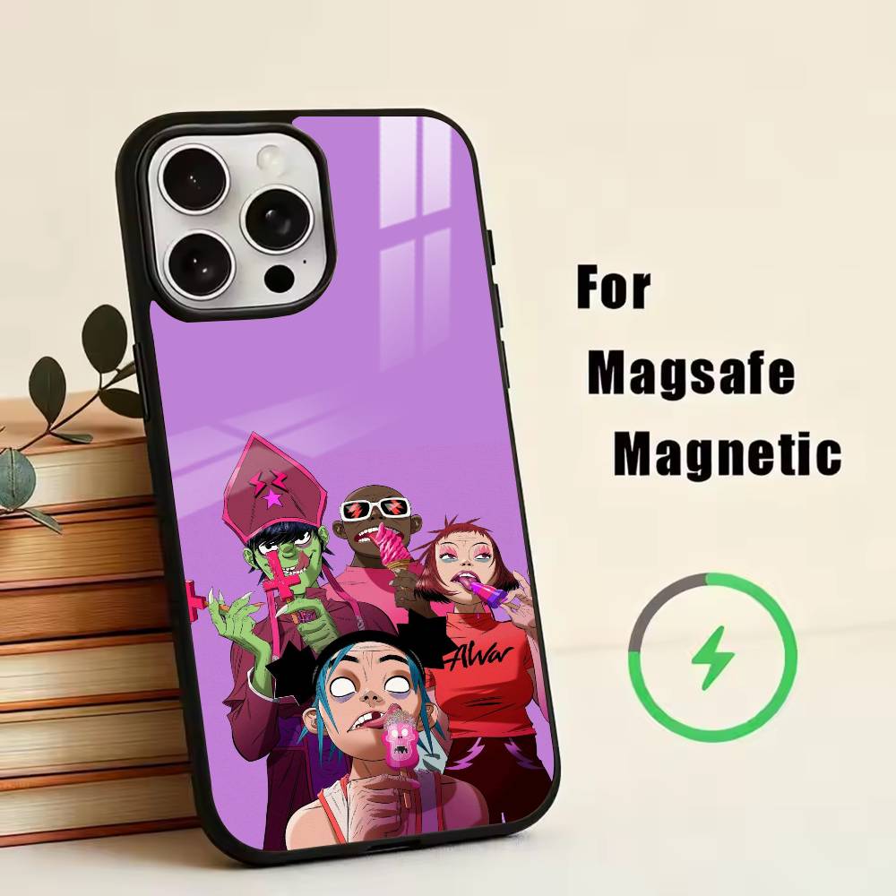 C-Gorillaz Anime Phone Case For iPhone17,16,15,14,13,12,11 Plus,Pro Magnetic with Magsafe Wireless Charging
