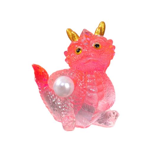 Mini Dragon Ornament Bright Colors Cute Dragon Figurine Resin Ornament for Home New Year Decorations KTY