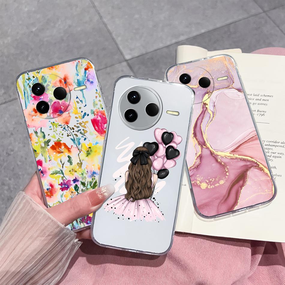Case For POCO F7 Pro / F7 Ultra Summer Flower Transparent Funda For POCO F 7 Soft Untra Thin Phone Back Cover Shockproof Housing