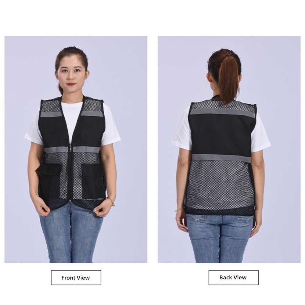 Ärmlös V-ringad Väst Genomskinlig Nätväst Herr Dam Säkerhetsväst Utomhusaktiviteter