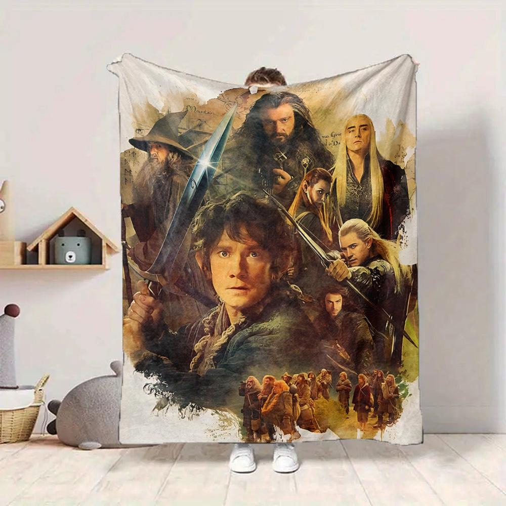 1pc The Lord of the Rings Blanket Lightweight Flannel Throw For Sofa, Bed, Travel, Camping, Livingroom, Office, Couch, Chair, And Bed
