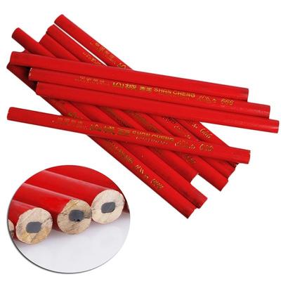 Office Carpenter Drawing Writing Pencil Dual Head Red Blue 10pcs