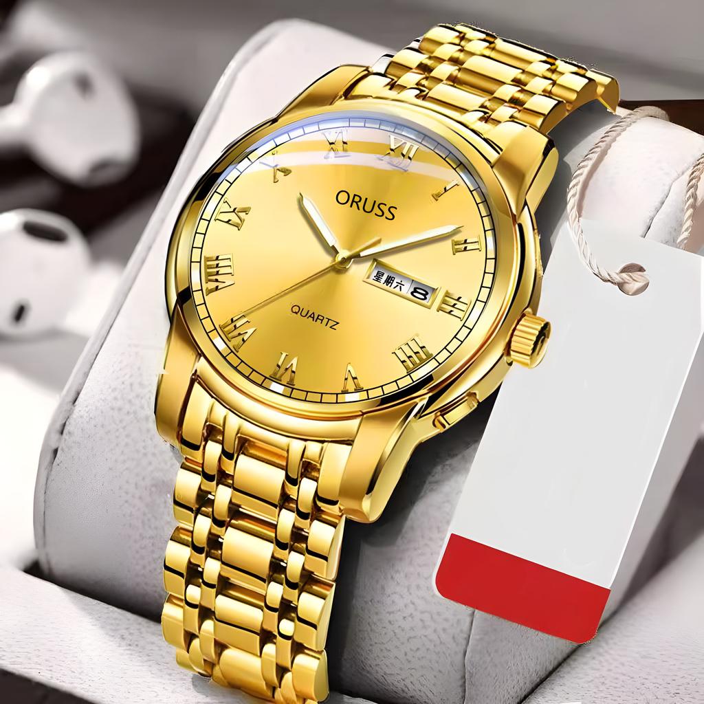 Men's Quartz Watch High-End Luminous Waterproof Quartz Wrist Watch for Men Birthday Gift