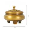 1 pieza Quemador de Incienso de Cobre, Quemador de Incienso, Quemador de Incienso de Línea de Incienso de Pan, Quemador de Incienso de Tres Patas, Quemador de Incienso Decorativo