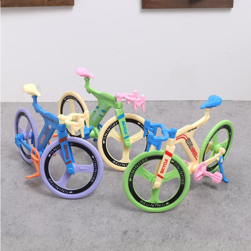 1/3/5Pcs Dollhouse Mini Simulation Cute Bicycle Road Bike Model Toys Miniature Home Scene Ornament Doll House Accessories